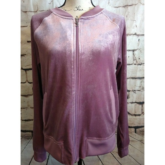 Juicy Couture Y2K Velour 90s  Warm Up Jacket  Zip - Picture 1 of 5